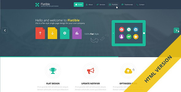 Flatible - Single Page HTML5 Template - Portfolio Creative