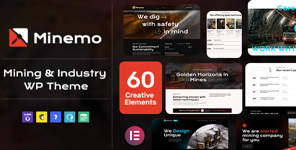 Minemo - Mining Industry Services WordPress Theme - Business Corporate