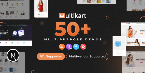 Multikart - React Next JS Multipurpose Ecommerce, React Hooks , Context API - Shopping Retail