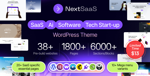 NextSaaS | SaaS, Software, Startup WordPress Theme - Technology WordPress