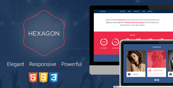 Hexagon - Responsive HTML5 Template - Corporate Site Templates