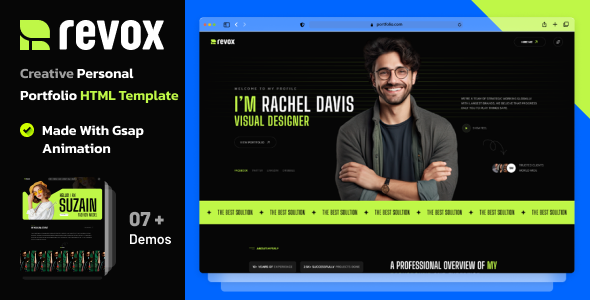 Revox – Personal Portfolio HTML Template