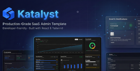 Katalyst – Modern React+Tailwind Admin Template - Admin Templates Site Templates
