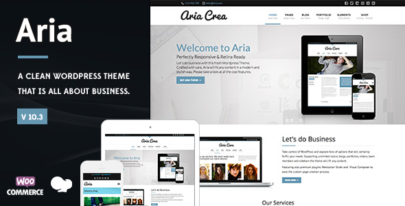 Aria - Pure Business WordPress Theme - Business Corporate