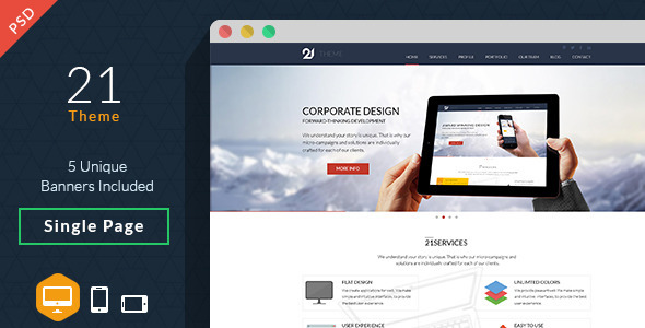 21-Theme Multipurpose PSD - Creative Photoshop