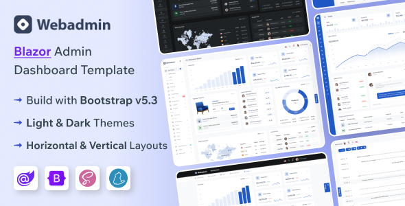 Webadmin - Blazor Server Admin & Dashboard Template - Admin Templates Site Templates