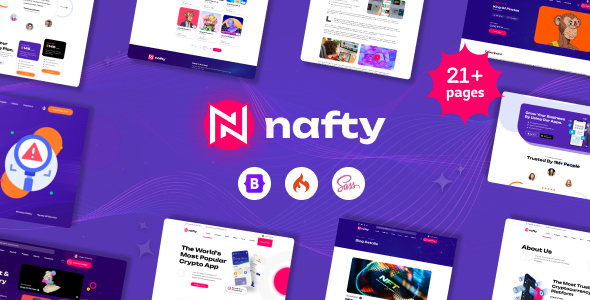 Nafty - crypto and NFT CodeIgniter Template - Technology Site Templates