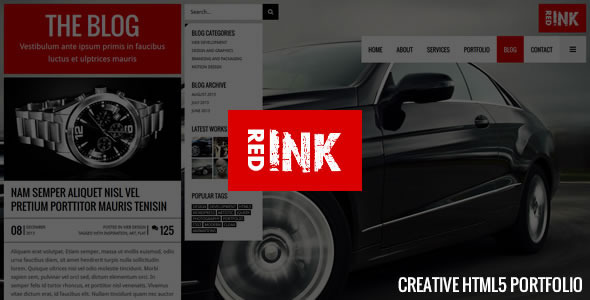 RedInk - Creative HTML5 Template - Creative Site Templates