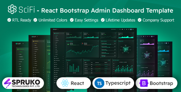 Scifi - TypeScript React Bootstrap Dashboard Template - Admin Templates Site Templates