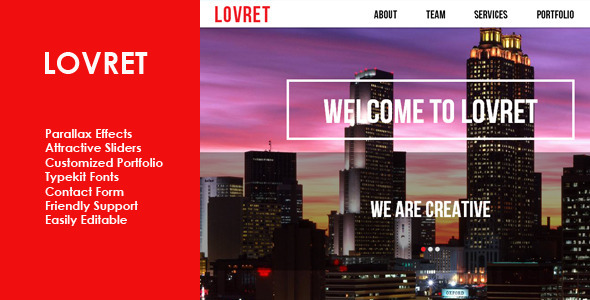 Lovret Multipurpose Muse Theme - Corporate Muse Templates