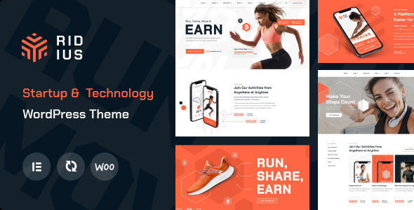 Ridius - Startup & Technology WordPress Theme - Technology WordPress