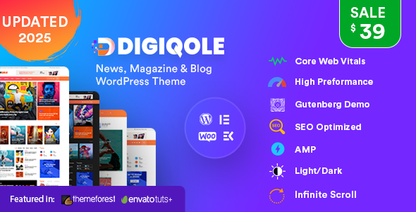 Digiqole - News Magazine WordPress Theme - News / Editorial Blog / Magazine