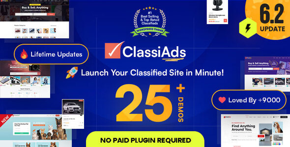 Classiads - Classified Ads WordPress Theme - Directory & Listings Corporate