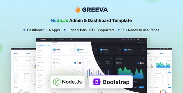 Greeva - Node.js Admin & Dashboard Template - Admin Templates Site Templates