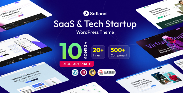 Sofland - SaaS & Tech Startup WordPress Theme - Technology WordPress
