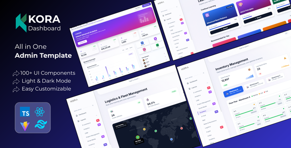 Kora | Multipurpose React Admin Dashboard Template - Admin Templates Site Templates
