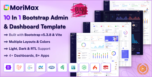 Morimax - Admin & Dashboard Template - Admin Templates Site Templates