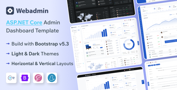 Webadmin - ASP.NET Core Admin & Dashboard Template - Admin Templates Site Templates