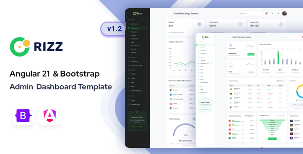 Rizz - Angular 21 Admin & Dashboard Template - Admin Templates Site Templates