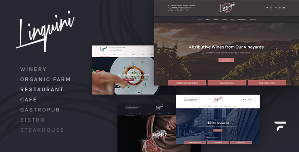 Linguini — Restaurant WordPress Theme - Restaurants & Cafes Entertainment