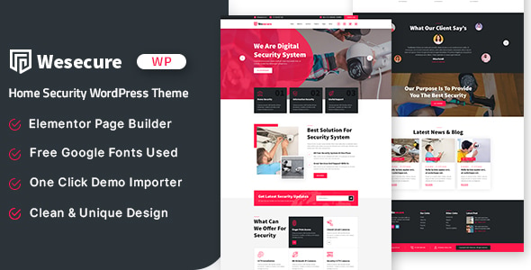 Wesecure – Home Security WordPress Theme - Business Corporate