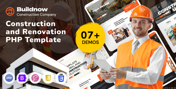Buildnow - Construction & Building Php Template - Business Corporate