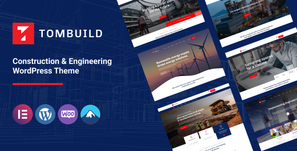 Tombuild – Construction & Engineering WordPress Theme - Business Corporate