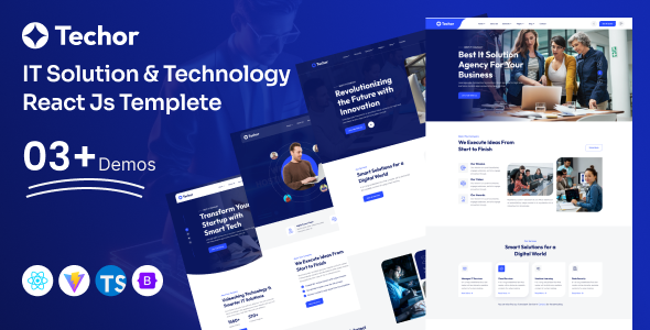 Techor- IT Solution & Technology React Js Templete - Technology Site Templates