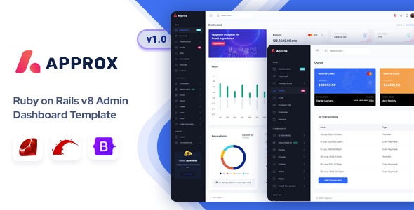 Approx - Ruby on Rails Admin & Dashboard Template - Admin Templates Site Templates