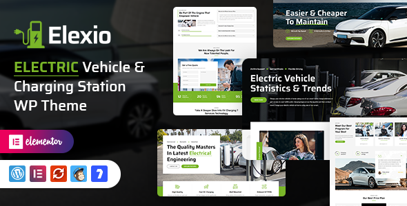 Elexio - Electric Mobility WordPress Theme + RTL - Business Corporate