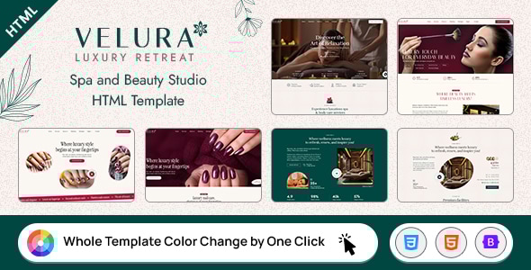 VELURA - Spa and Beauty Studio HTML Template