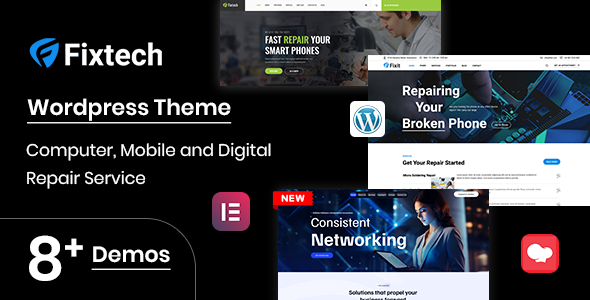 Fixtech - Computer & Mobile Repair Services WordPress Theme - Technology WordPress