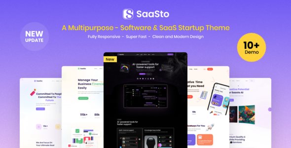 Saasto – Software & Startup SaaS Elementor WordPress Theme - Software Technology