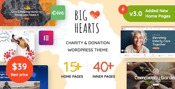 BigHearts - Charity & Donation WordPress Theme - Charity Nonprofit