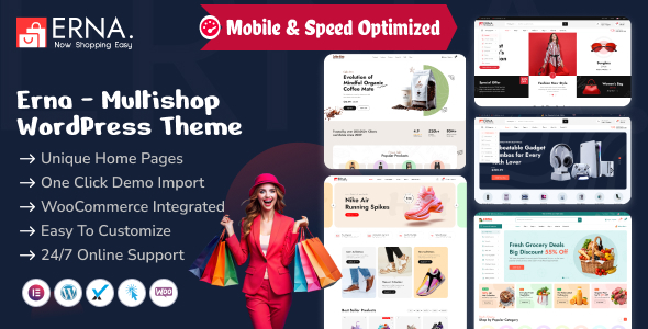 Erna - Multishop WordPress Theme - WooCommerce eCommerce