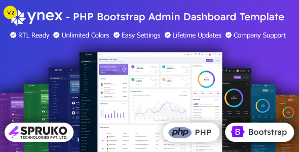 Ynex - Bootstrap PHP Admin Panel Template - Admin Templates Site Templates