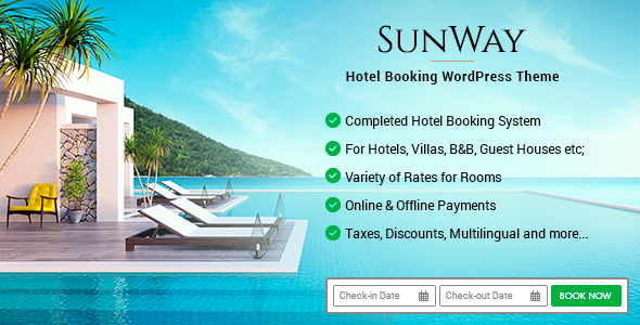 Sunway - Hotel Booking WordPress Theme - Travel Retail