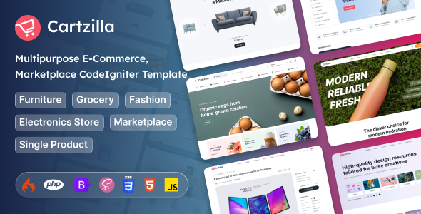 Cartzilla - CodeIgniter Multipurpose E-Commerce Template - Retail Site Templates
