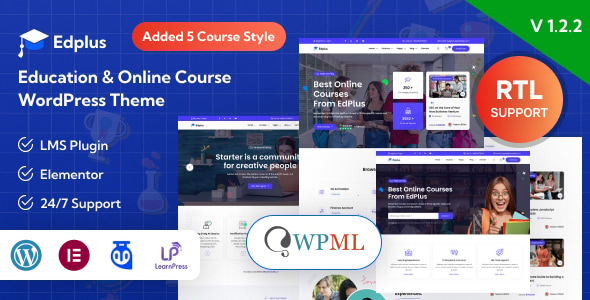 Edplus - Education & Online Course WordPress Theme + RTL - Education WordPress