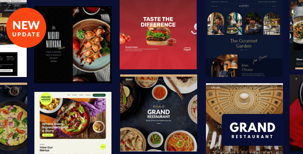 Grand Restaurant WordPress - Restaurants & Cafes Entertainment