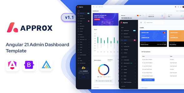 Approx - Angular 21 Admin & Dashboard Template - Admin Templates Site Templates