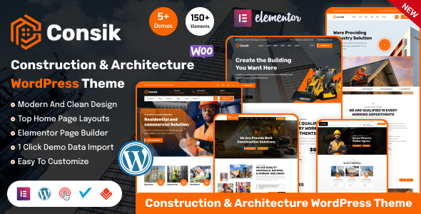 Consik - Construction, Building & Architecture WordPress Theme - Business Corporate