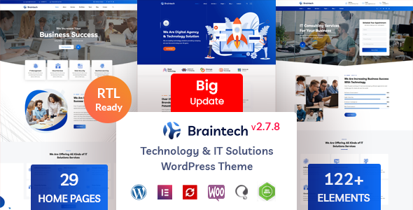 Braintech - Technology & IT Solutions WordPress Theme - Technology WordPress