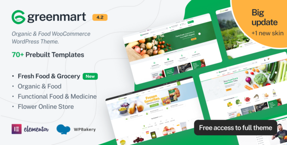 GreenMart – Organic & Food WooCommerce WordPress Theme - WooCommerce eCommerce