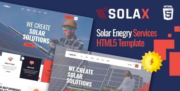 Solax | Solar Company HTML5 Template - Technology Site Templates