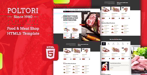 Poltori - Food-market Delivery HTML5 Template - Food Retail