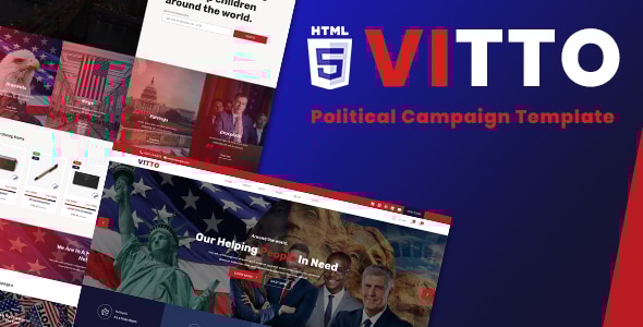 Vitto | Political Campaign HTML5 Template - Political Nonprofit