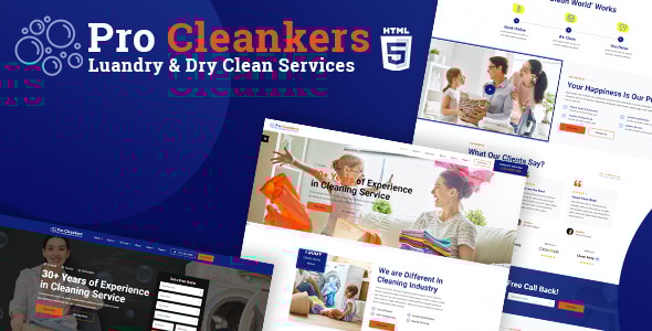 Pro Cleankers | Laundry and Dryclean HTML Template - Business Corporate