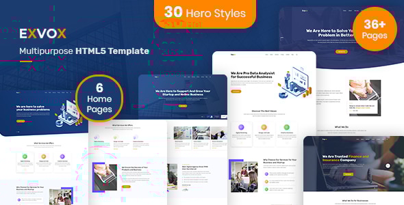 Exvox - Multipurpose HTML5 Template - Corporate Site Templates