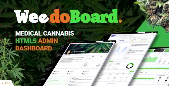 Weedoboard | Cannabis Dashboard Html5 Template - Admin Templates Site Templates